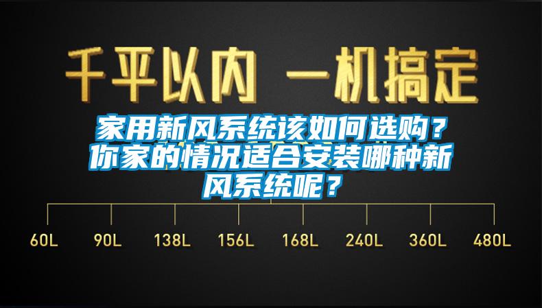 家用新风系统该如何选购？你家的情况适合安装哪种新风系统呢？